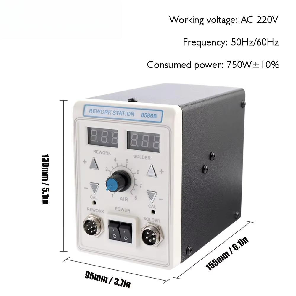 2 In 1 Soldering Rework Station 750W - APD-8586B 750W Dijital ESD 2'si 1