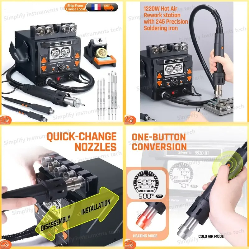 Silverflo 992D III 1220W Hassa - C210 Precision Soldering Station incelemesi ve fiyatı