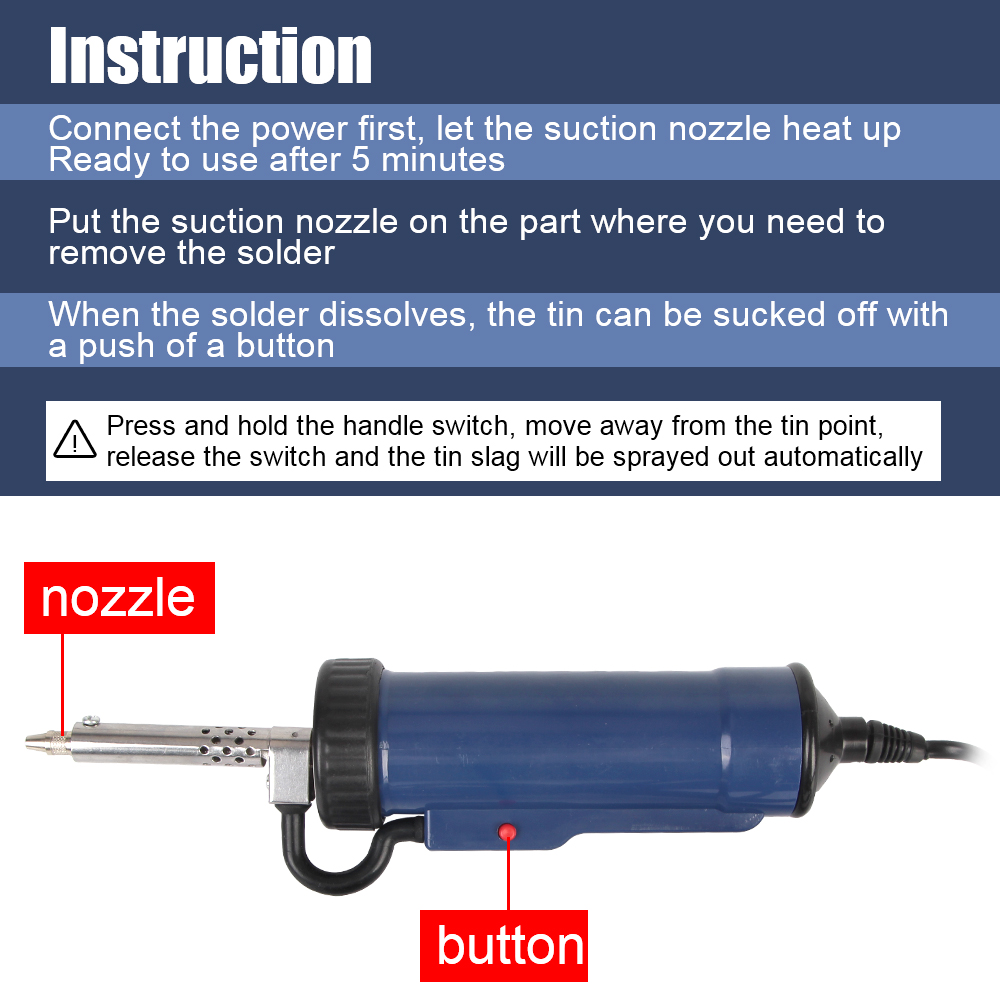 3 Emme Nozullu Otomatik Çıkarm - Desoldering Pump Electric Vacuum Station incelemesi ve fiyatı