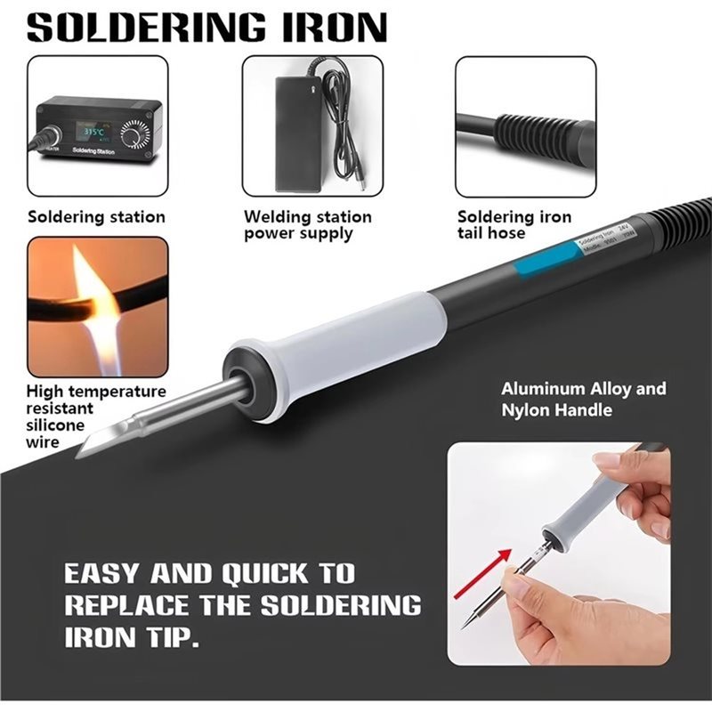 B23B T12 Ev Tamirleri İçin Leh - T12 Soldering Station Oled incelemesi ve fiyatı